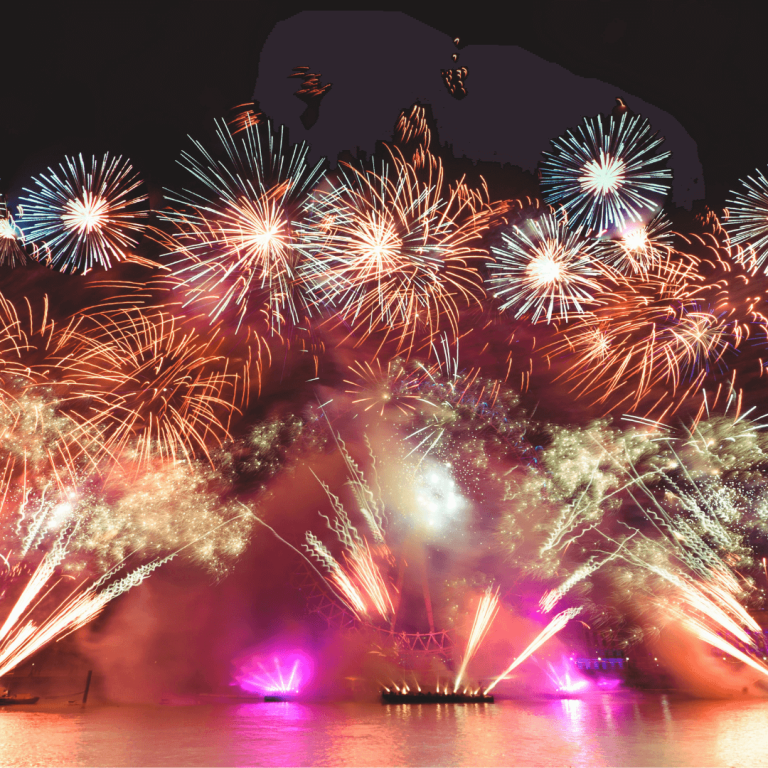 Thames River Sightseeing London eye fireworks 1