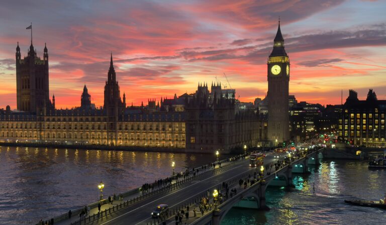 Thames River Sightseeing Blog 2 View of the Palace of Westminster and Big Ben from the River Thames during a sunset